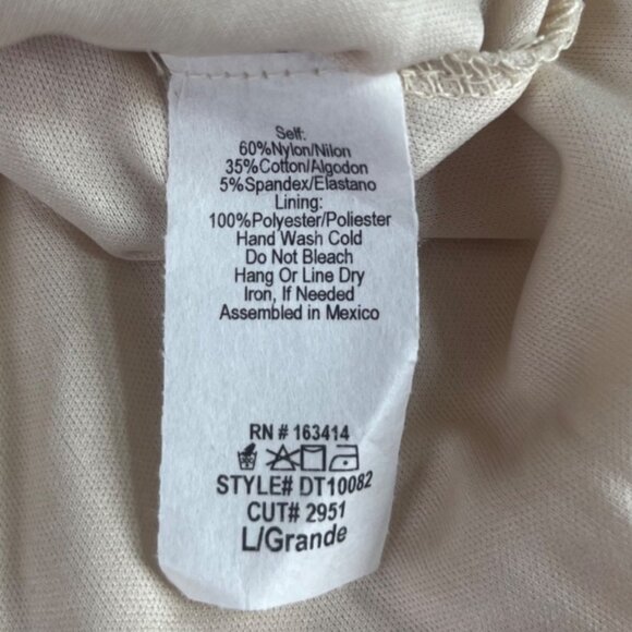 21 Saints Textured Strapless Tube Top Large Neutral Beige New - Picture 7 of 9